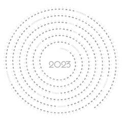 2023 calendar spiral calendar gray color