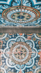 Colorful mosaic bench