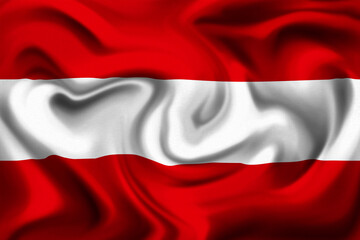 3d illustration, austria flag