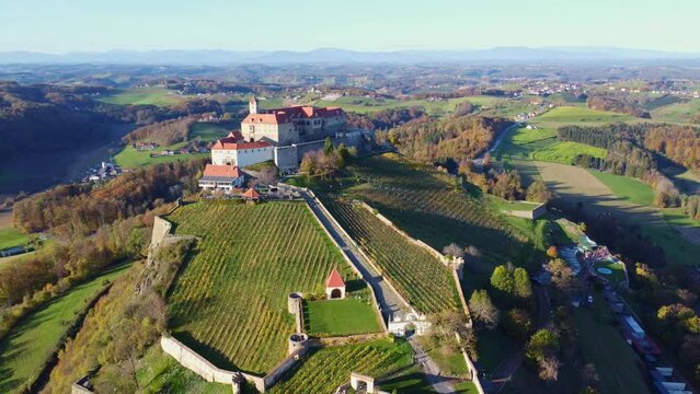 The sightseeing highlight Riegersburg castle in the Styria region of Austria 