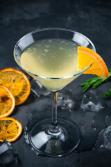 Alcoholic cocktail, Daiquiri aperitif made from light rum, lime juice and sugar.