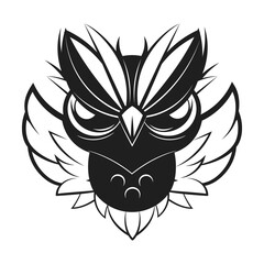 Owl - vector illustration. Icon design on white