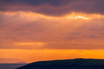 sunset over the sea