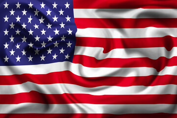 3d illustration, united states of america flag