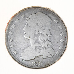 1831 Silver United States 25 Cent Capped Bust Coin