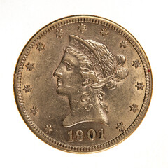 Gold 1901 Liberty Ten Dollar Coin