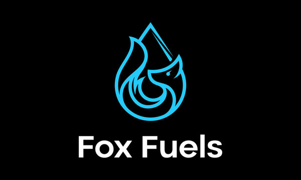 Fox With Oil Logo Design Template