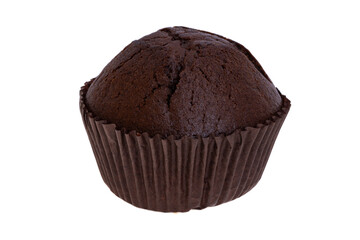 chocolate muffin isolated