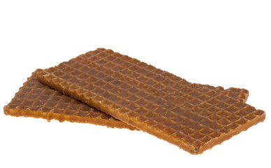 waffles with toffee isolated