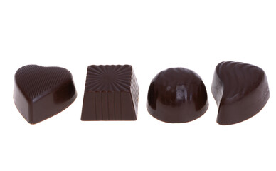 chocolate candies isolated