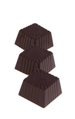 chocolate candies isolated