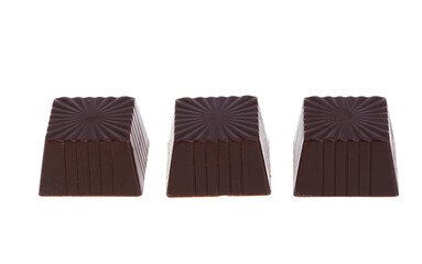 chocolate candies isolated