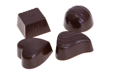 chocolate candies isolated