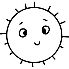 Obraz premium cute sun character