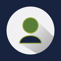 User Icon in trendy flat style isolated on grey background