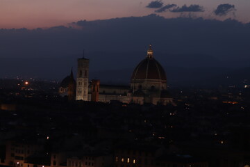 Fototapeta premium Florence Cathedral Santa Maria de Fiore by night