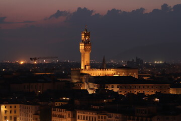 Fototapeta na wymiar View from the top of Florence by night