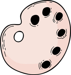 Fototapeta premium Stationery. Artists palette with paints