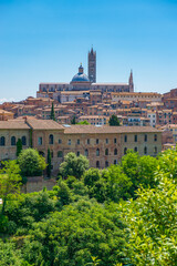 Fototapeta na wymiar View of the skyline of Siena, Italy.