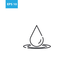 Water drop outline icon Vector illustration