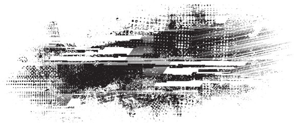 Fototapeta premium Grunge urban background. Vector. Textured banner . Futuristic digital background. Grungy effect . Abstract,splattered , dirty,cyber punk poster for your design. 