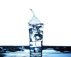 The image of pouring drinking water, into a glass,