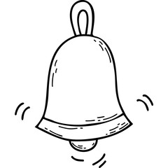 School bell. Linear doodle