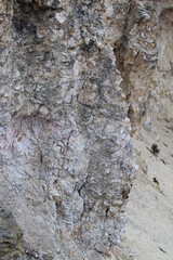 Naklejka premium pink ore in the wall on canyon