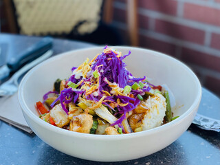 Southeast Asian Rice dish cooked with coconut water