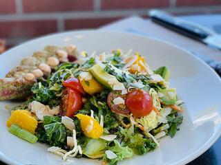 Delicious Seared Tuna Crunch Salad At A Local Restaurant