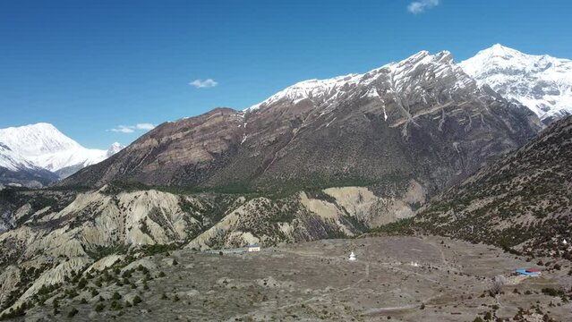 Annapurna snowcapped peak in the Himalaya mountains, Nepal