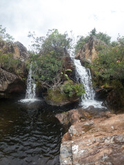 Obraz premium secret waterfall in park