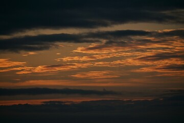 A glimmering spectacle in the silhouette of the sunrise morning glow. Natural background material.