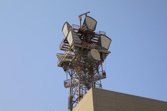 Antenna Tower With Radar And First Responder Communication