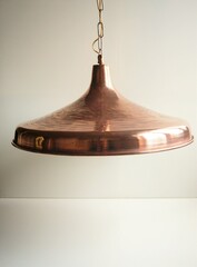 Vintage hanging lamp in hand crafted copper.  Denmark 1960s.