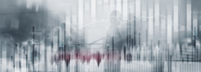 Universal Financial Background for your website. Presentation illustration