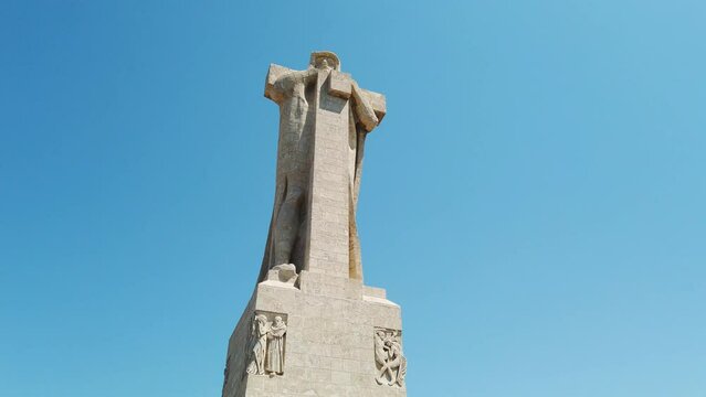 Christopher Columbus Monument. Monument to the discoverer faith. Huelva Spain