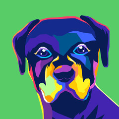 cute Dog pop art style
