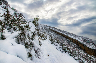 Snowy landscape from the Peak of the Eagle