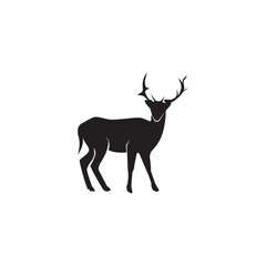 deer icon black design vector illustration