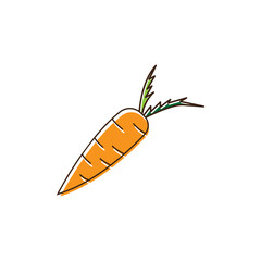 carrot icon color logo design vector illustration