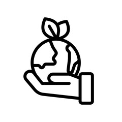 Outline Icon of Save Earth and Ecology, include leaf, tree, industry, nature, badge and more. editable file, easy to uses, line icon style.