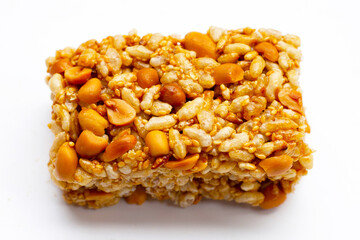 Krayasart, Thai crispy rice, peanut and sesame cereal bar