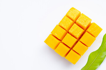 Tropical fruit, Mango  on white background.