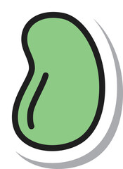 ミニステッカー単品アイコン そら豆