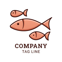 Logo Design 3 Fish Vector