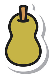 ミニステッカー単品アイコン 梨