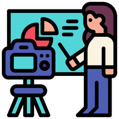 recording filled outline icon