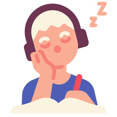 sleeping flat icon