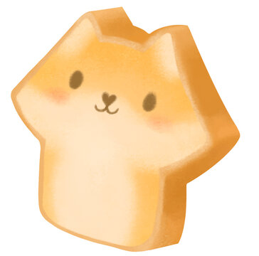recommend clip art: Fox or chiba bread. Cute Animal bread. Fresh baking element. Sweet and dessert clip art for decoration.